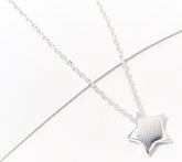 UltraFine 950 Sterling Silver Star Motif Necklace 17" + 1"